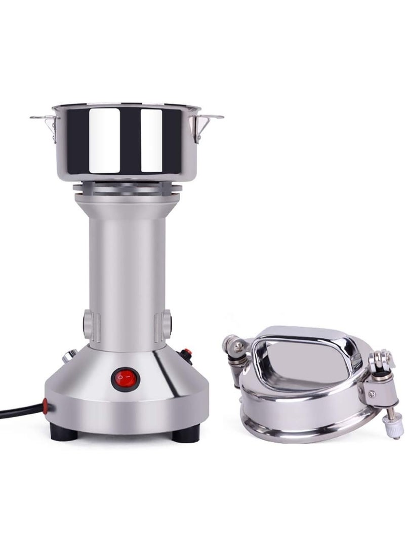 سيلفر كريست 150 جرام عالية السرعة الكهربائية الحبوب والتوابل طاحونة آلة-الفولاذ المقاوم للصدأ التجارية الجافة الغذاء الطاحن مع غطاء السلامة - Image 1